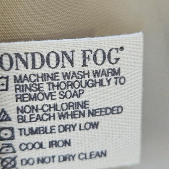 Vintage Men's London Fog Bomber Style Beige Jacket Preppy Casual Size L - Picture 11 of 11